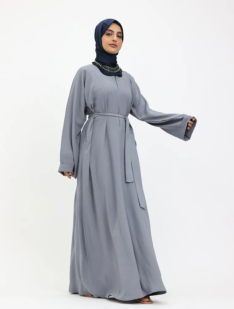 Denim Linen Feel Basic Abaya